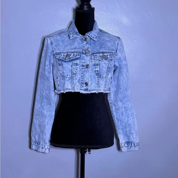 Light blue short denim jacket Size S - Picture 6 of 7